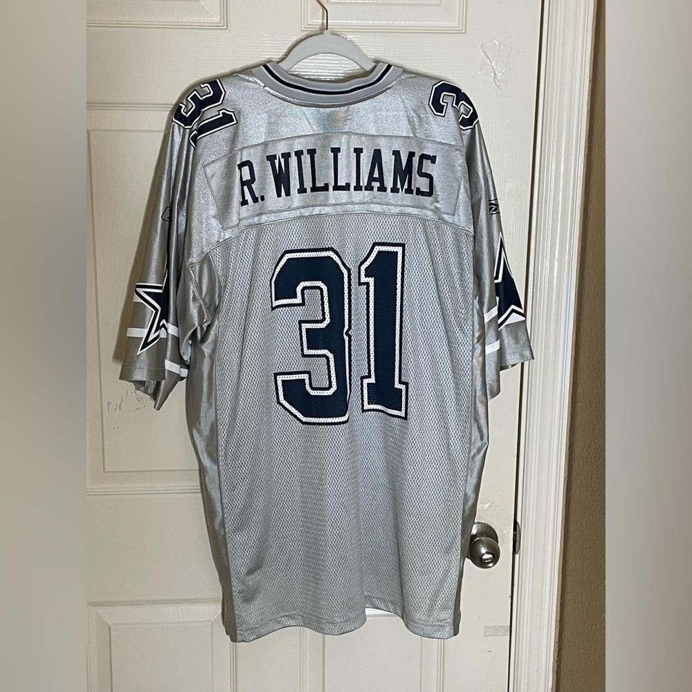 Roy Williams Dallas Cowboys Reebok Jersey Silver large - Picture 10 of 12